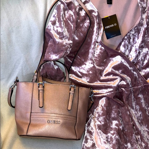 Guess Handbags - Guess Metallic Pink Bag